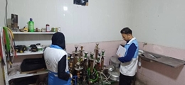 بازدید کارشناسان بهداشت محیط از مراکز بین‌راهی و مراکز عرضه قلیان به مناسبت هفته سلامت